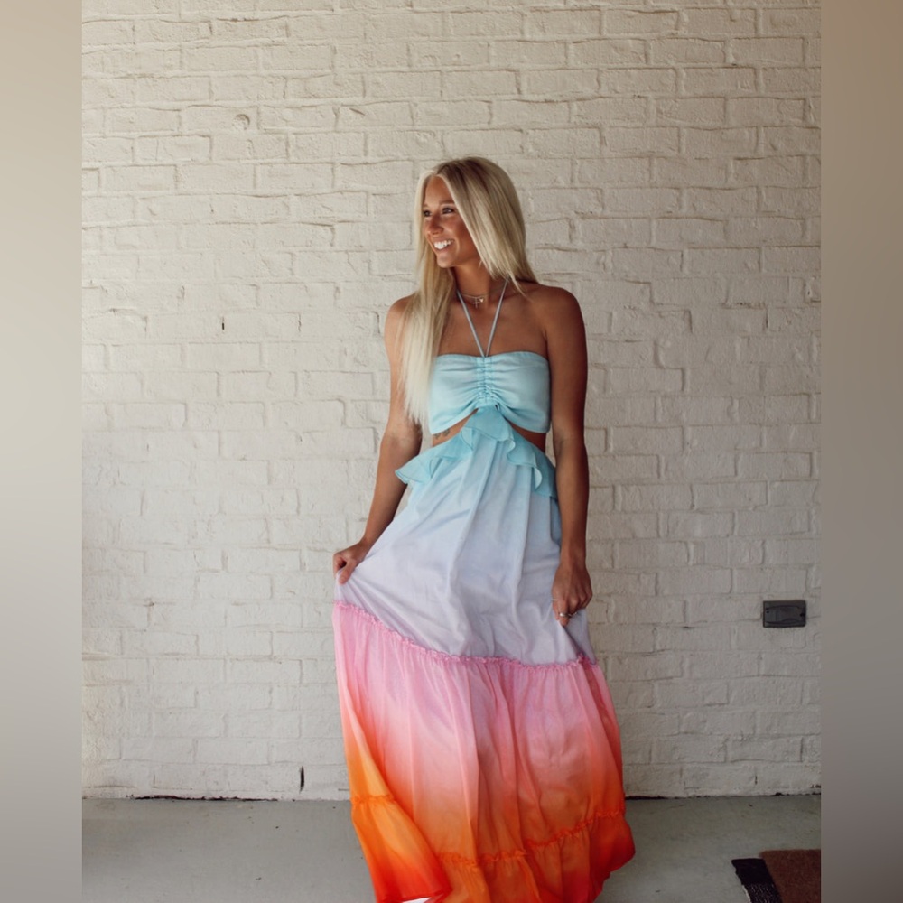 Beach ombré maxi dress